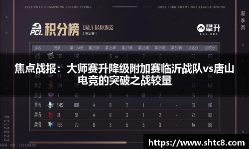 焦点战报：大师赛升降级附加赛临沂战队vs唐山电竞的突破之战较量